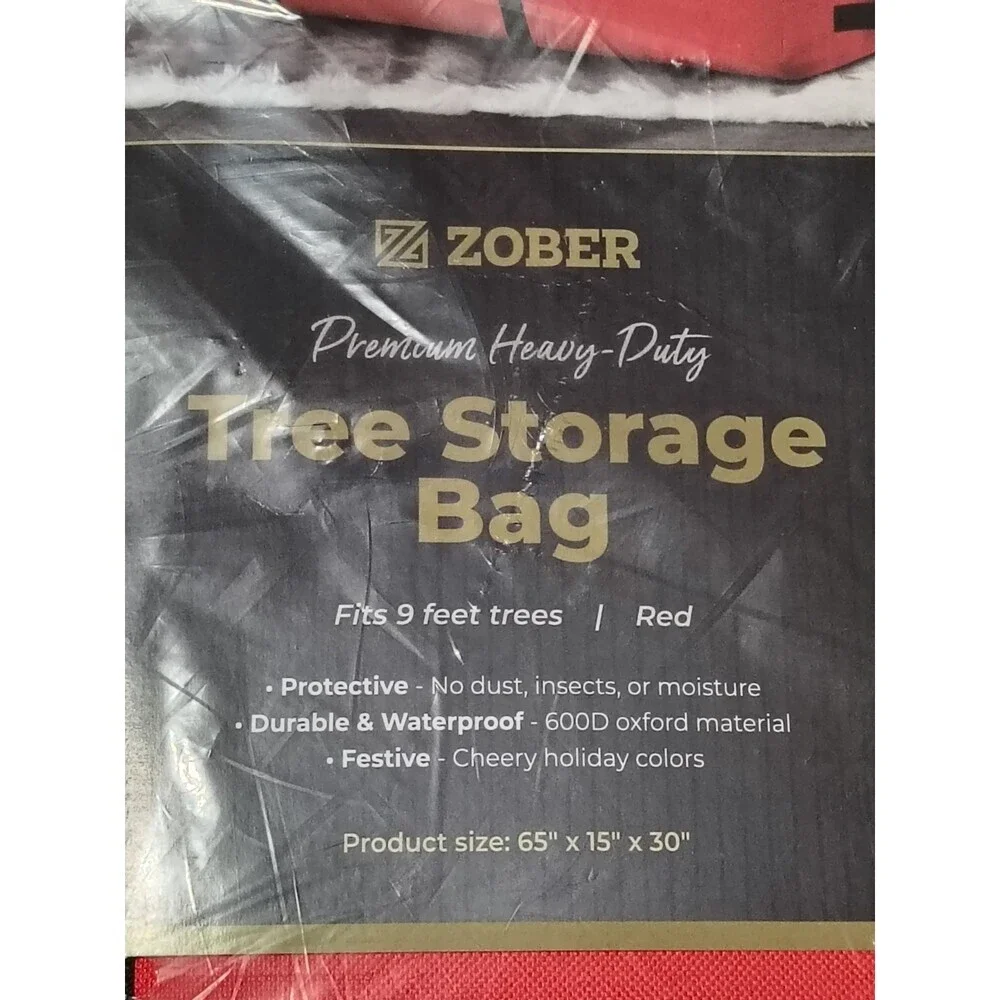 9 Ft Large Christmas Tree Storage Bag - Red - Waterproof - Durable 2176